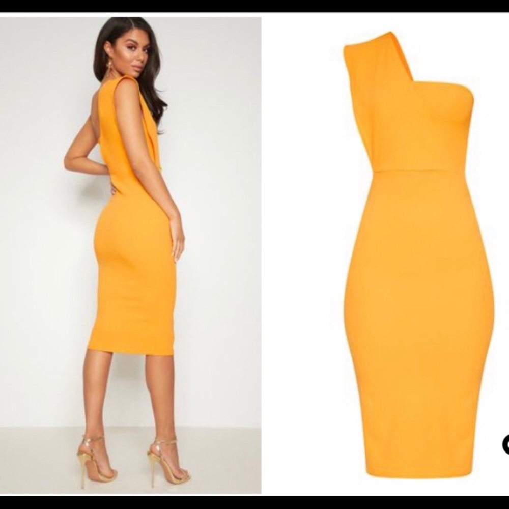 One shoulder yellow/gold dress!!!